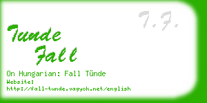 tunde fall business card